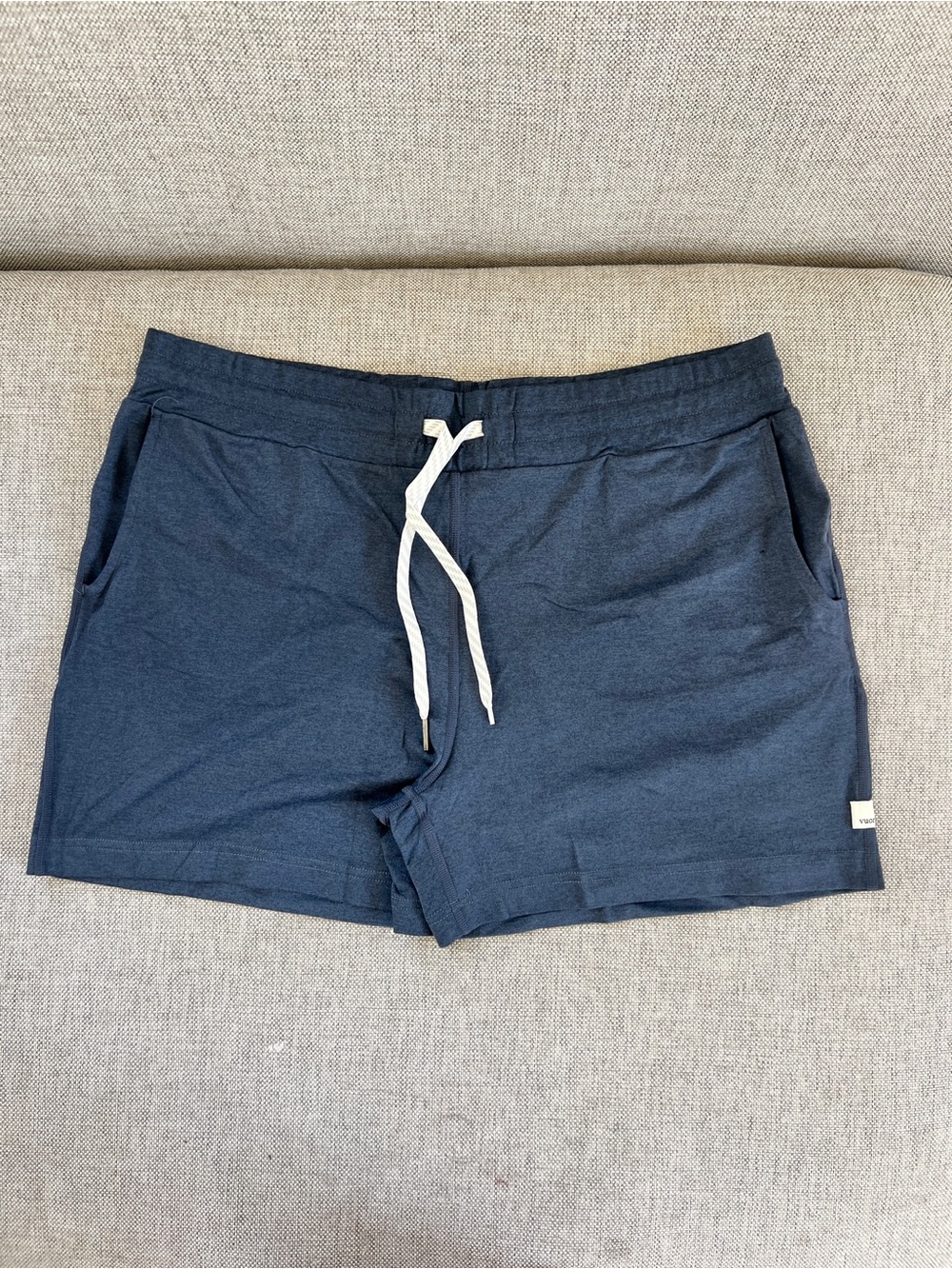 Vuori Navy Athletic Drawstring Shorts